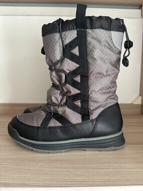 Lands End Big Kids Boots Youth Size 3M Gray Black Squall